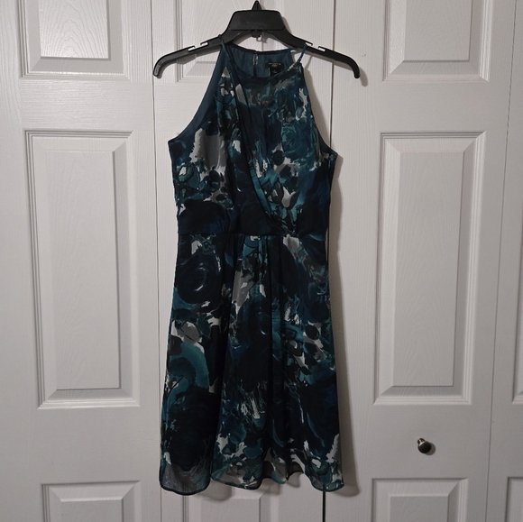 Ann Taylor Loft Blue & Teal Dress, Size 4 petite, EUC - Picture 7 of 16